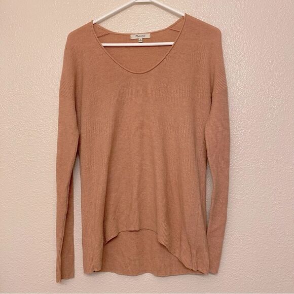 Madewell Kimball Pullover Sweater lightweight merino wool alpaca blend hi low XS - Picture 2 of 10